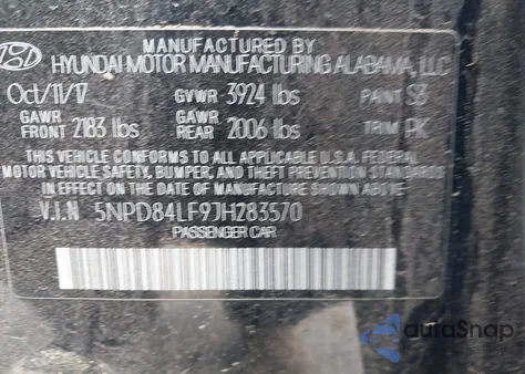 2018 Hyundai Elantra Sel from USA, damaged, VIN 5NPD84LF9JH283570